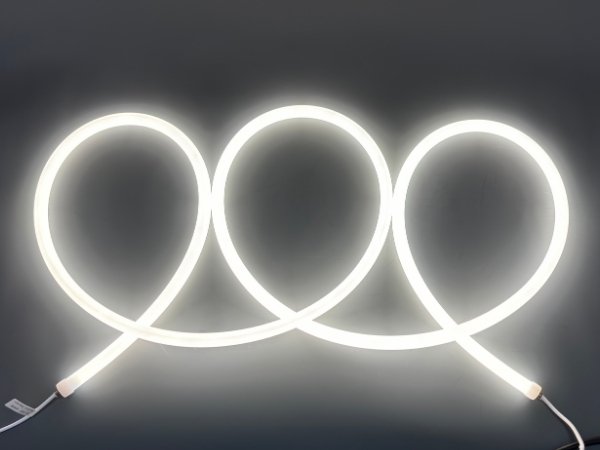 LED NEON KULATÝ Ø16mm / 24V / 19,2W / IP67 / 4000K / SET 3m / HLADKÝ MATNÝ POVRCH